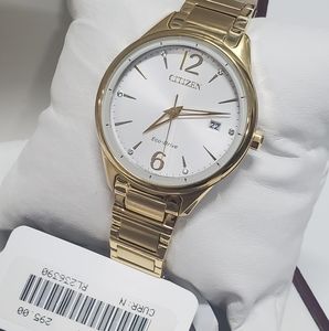 NEW Citizen Chandler FE6102-53A Ladies 37mm Silver Dial MSRP $295